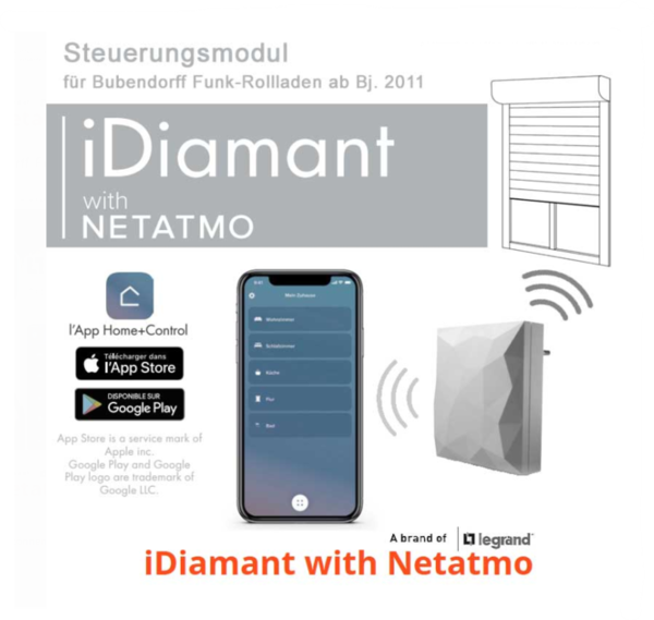 iDiamant with netatmo Steuerung für Bubendorff Rollladen